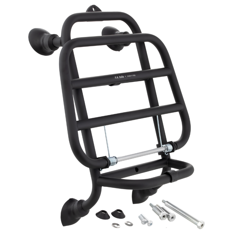Porte-bagages avant pour Vespa GTS /GTS Super HPE /GTV 125/300 ('19-), pliable, noir mat
