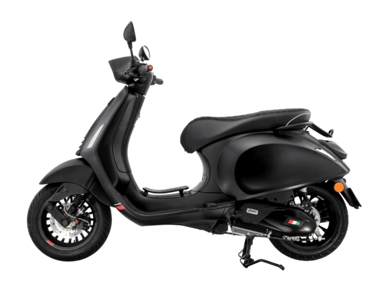 Porte-bagages/barre de maintien de la selle noir mat pour Vespa Primavera/Sprint 50-150ccm 2T/4T AC