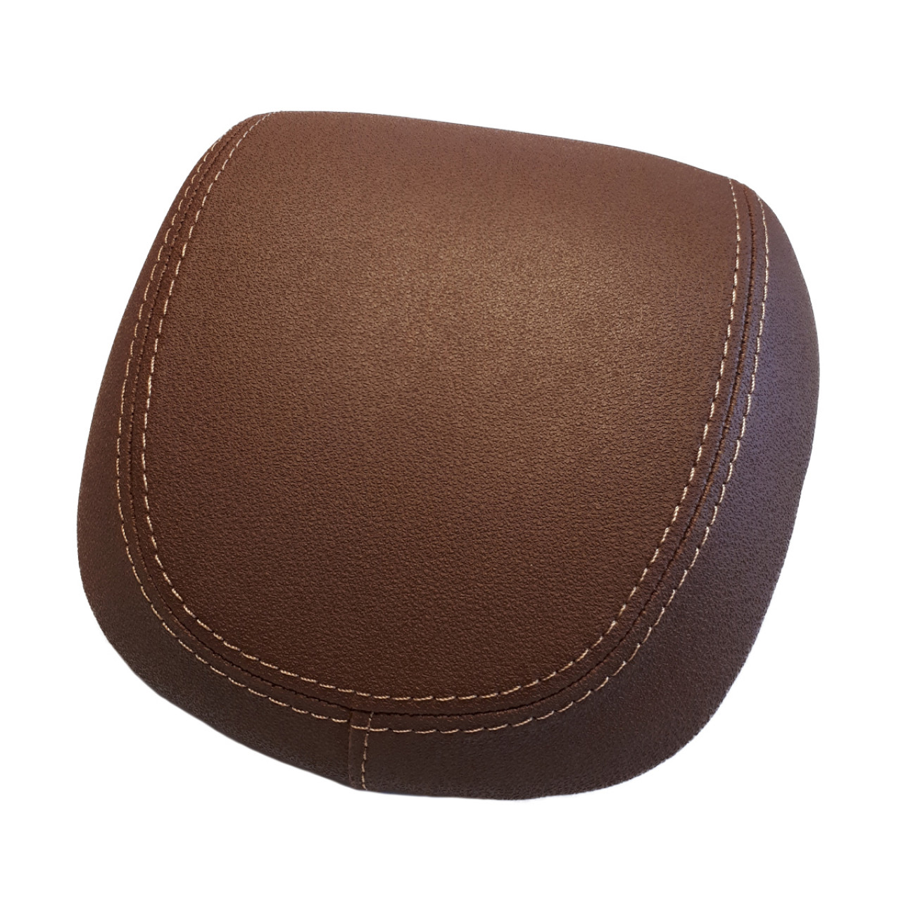 Kit top case 32L bleu foncé mat opaque (288/A), coussin dorsal marron foncé pour Vespa Primavera