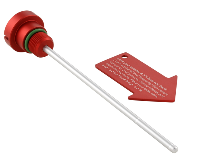 Vis de remplissage d'huile moteur pour Vespa Primavera/​Sprint 125-150ccm c.-à-d. 3V 4T AC, rouge