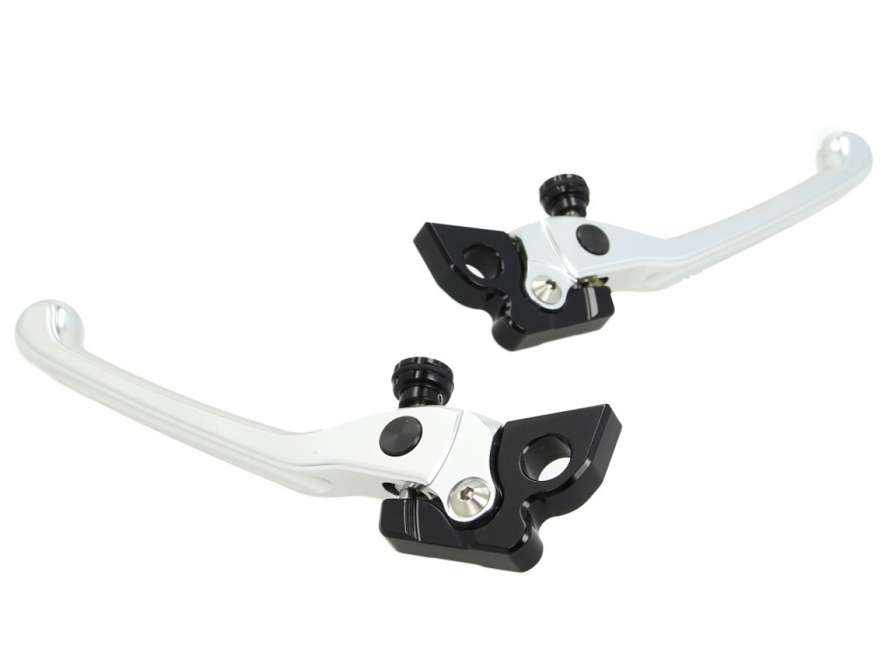 Kit guidon, aluminium, anodisé, set de poignées, leviers et embouts de guidon pour Vespa GTS