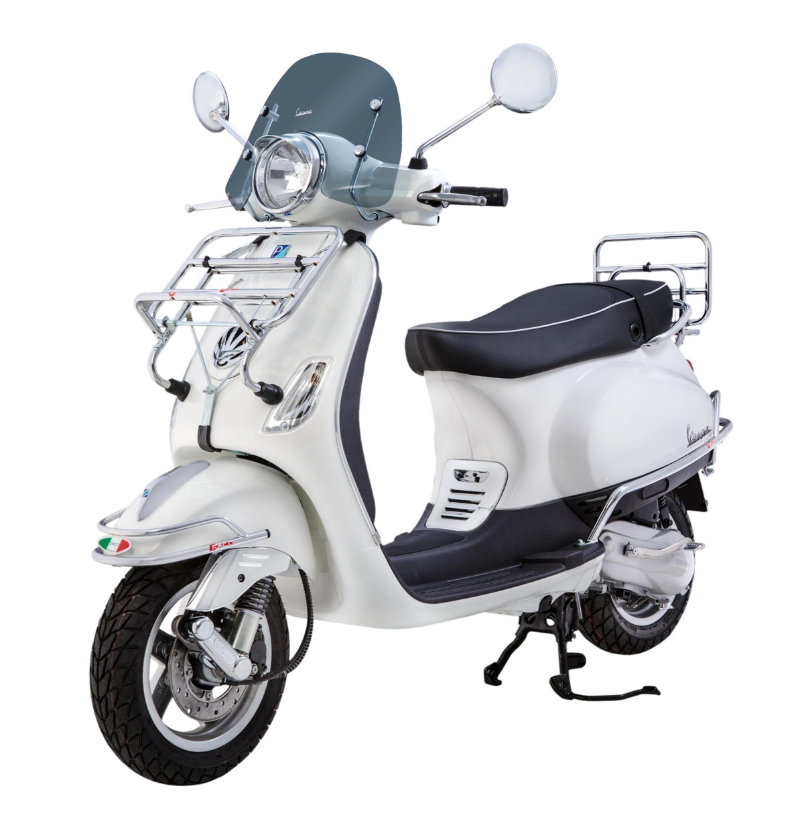 Pont à bagages arrière pour Vespa LX/LXV 50-150ccm, chrome