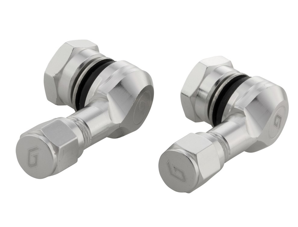 Insert de valve pour pneu/jante sans chambre à air 80°, argent anodisé
