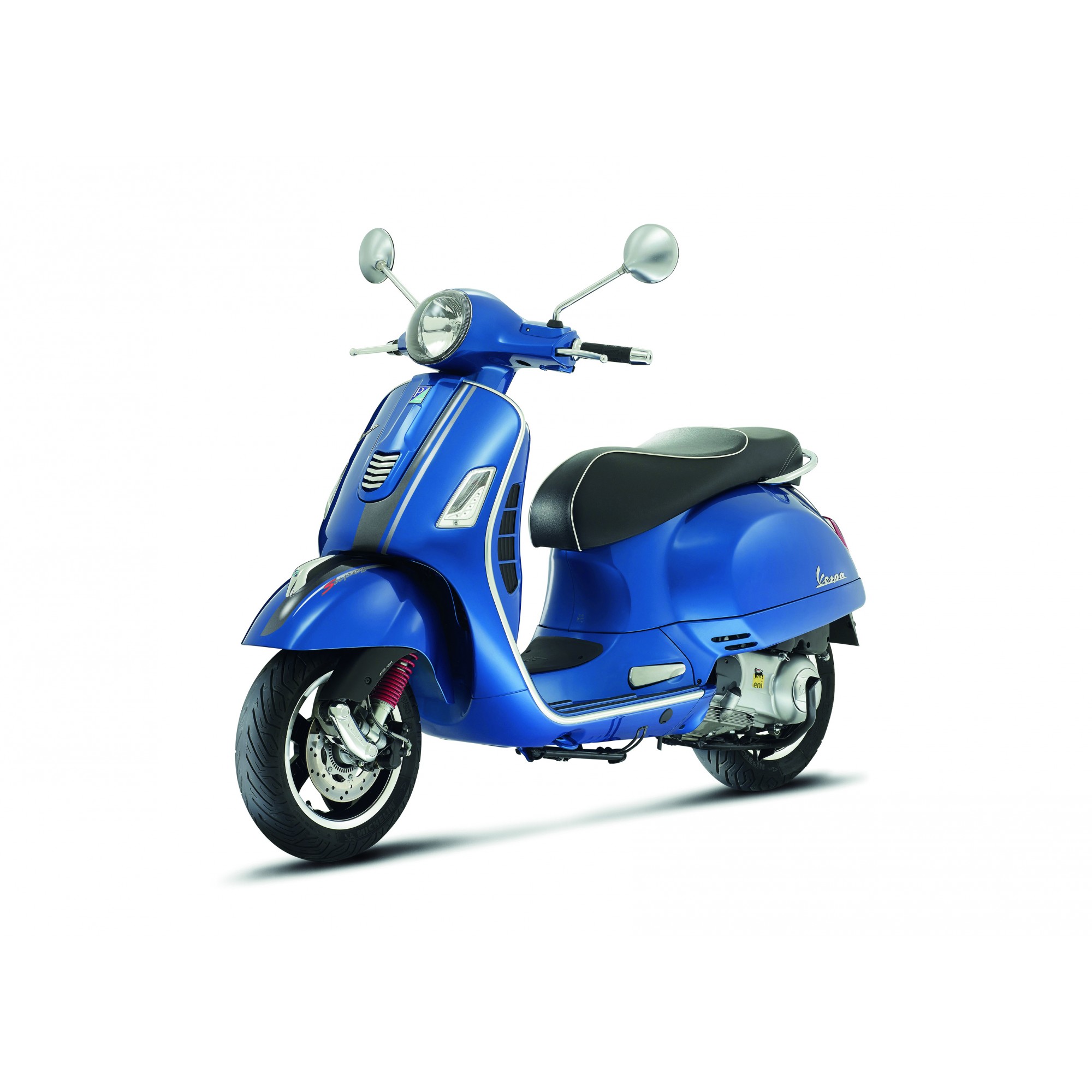 Jeu d'autocollants d'origine Vespa GTS Super gris sport/argent