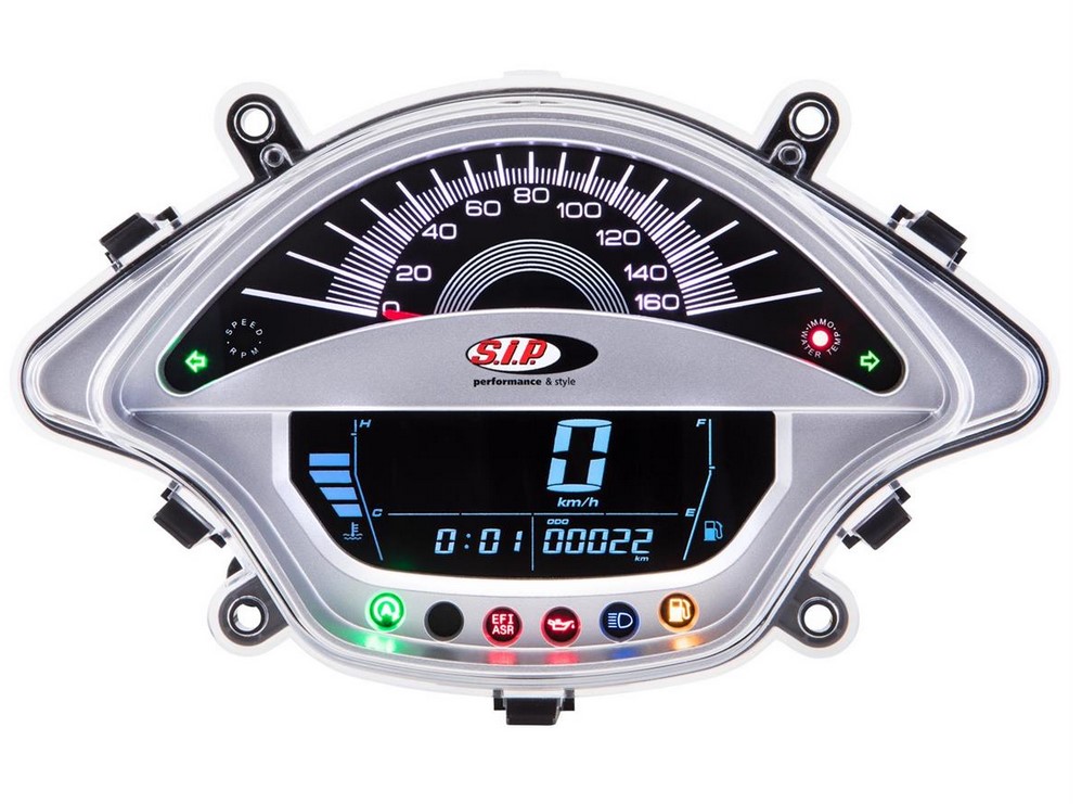 Compte-tours/tachymètre pour Vespa GTS/GTS Super 300ccm FL ('14-), argenté