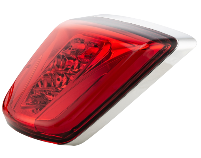 Feu arrière LED rouge pour Vespa Primavera/Sprint 50-150ccm, bord - chrome