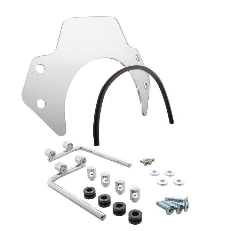 Flyscreen pour Vespa PX 80-200ccm, support argent, clair