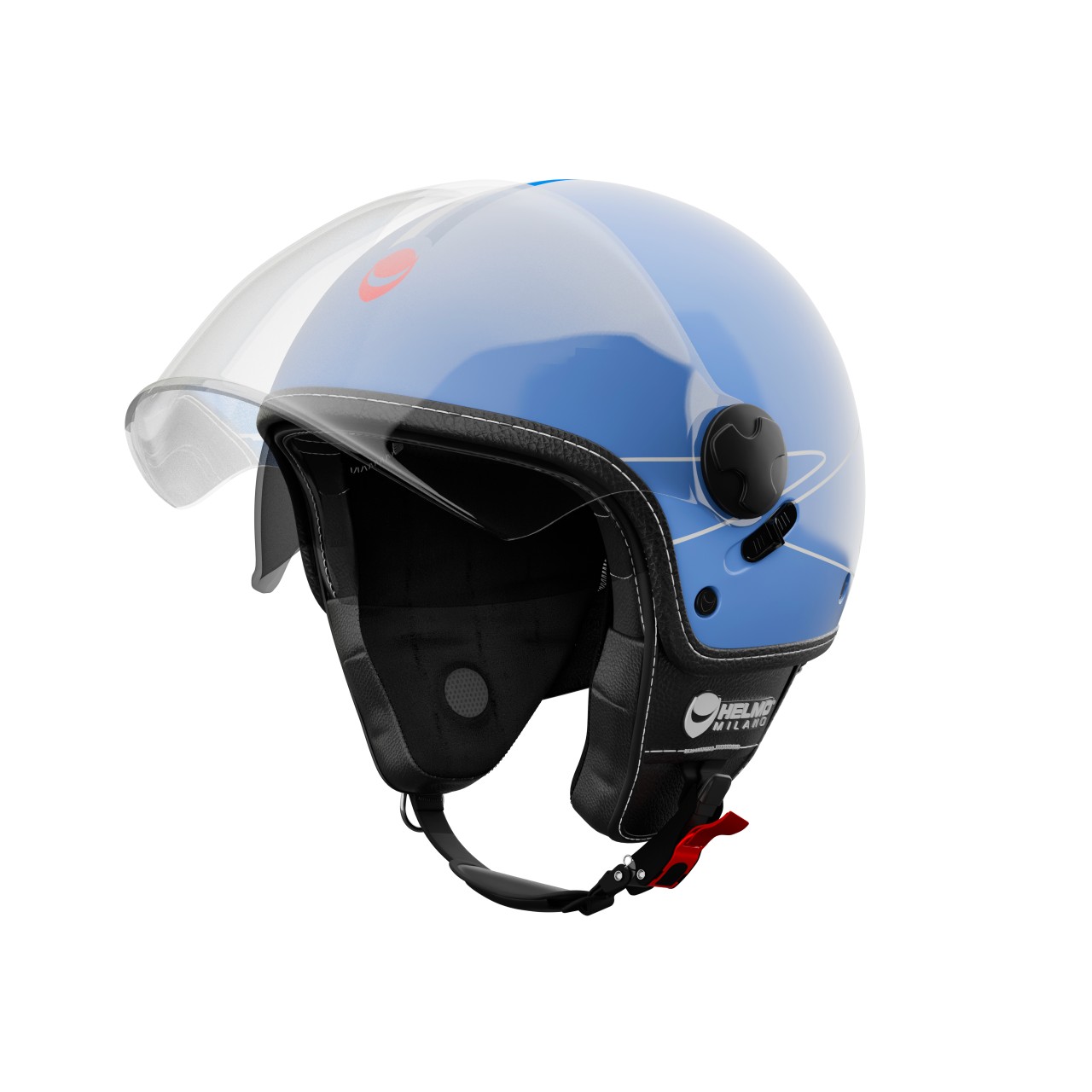Helmo Milano Demi Jet Eos bleu brillant