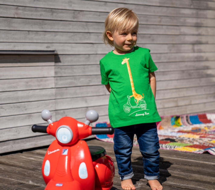 T-shirt "Looong Run" pour enfants, vert