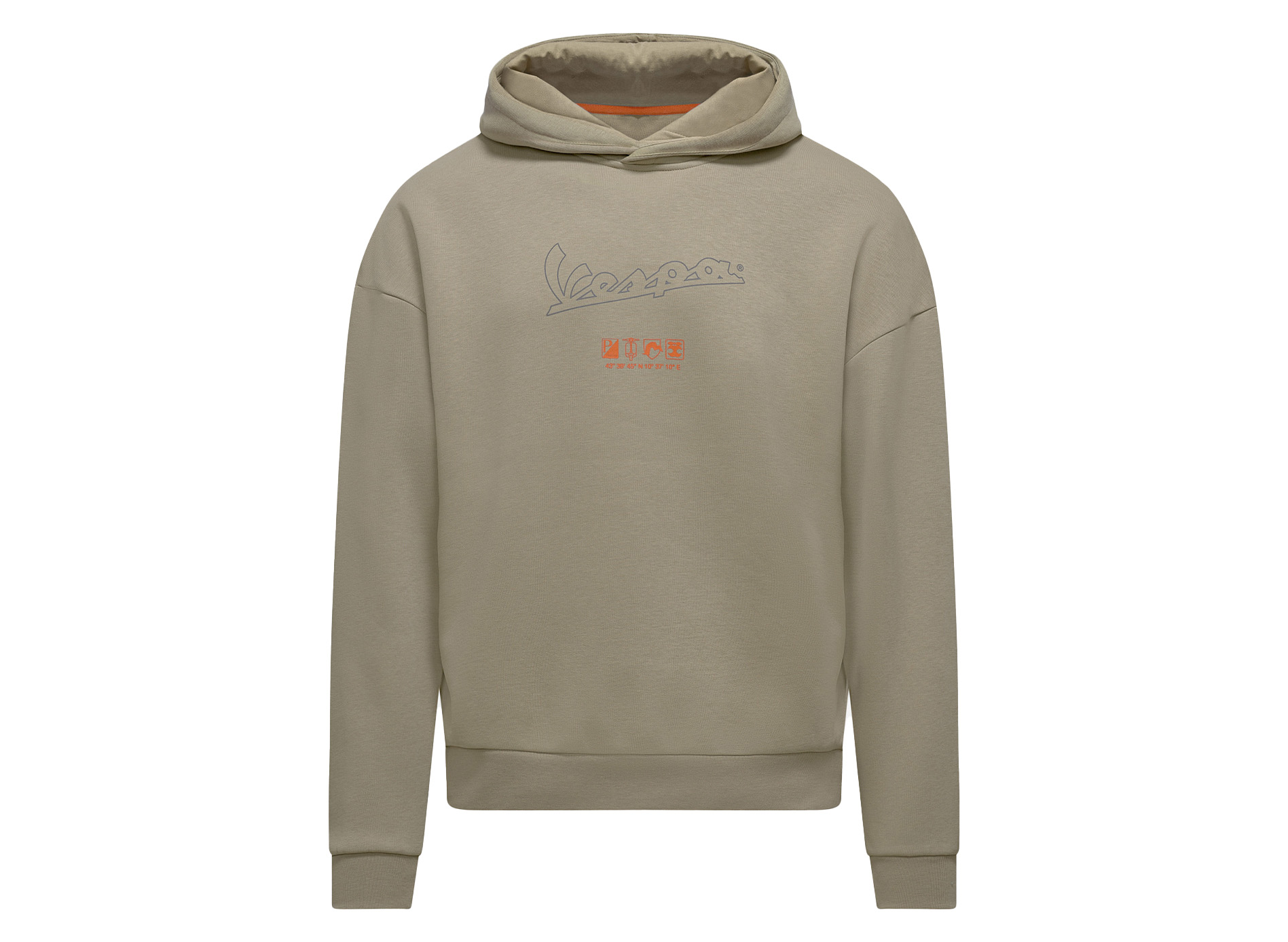 Sweat à capuche Vespa Nomad beige Collection DEC