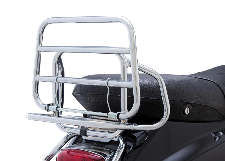 Porte-bagages arrière pour Vespa ET2/ET4 50-150ccm, pliable, chrome