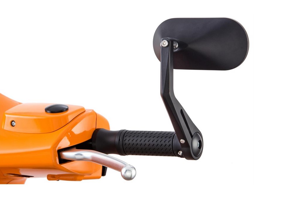 Rétroviseur final de guidon AGILA pour Vespa gauche ou droite, noir