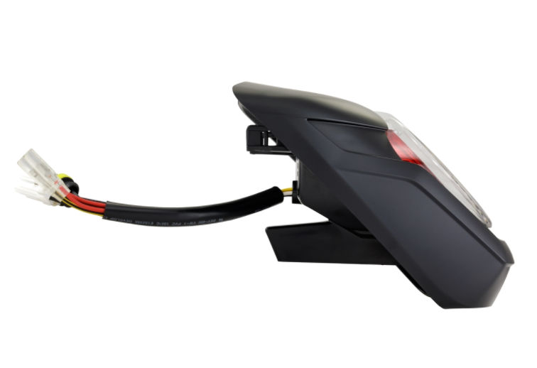 Feu arrière LED rouge pour Vespa Primavera/Sprint 50-150ccm, bord - noir mat