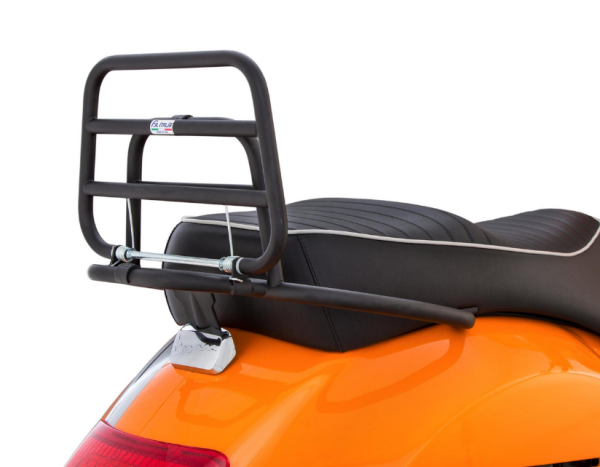Porte-bagages arrière pour Vespa GTS /GTS Super /GTV /GT 60, 125-300ccm, pliable, noir mat