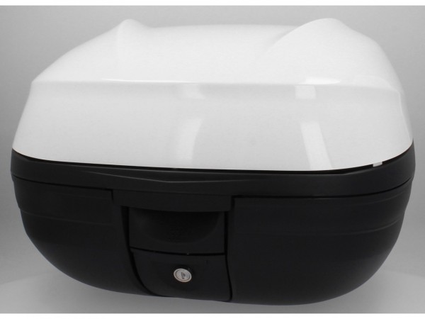 Kit Top Case (avec plaque de fixation), 37 l, blanc pour Piaggio MP3 125 / 300 / Sport HPE